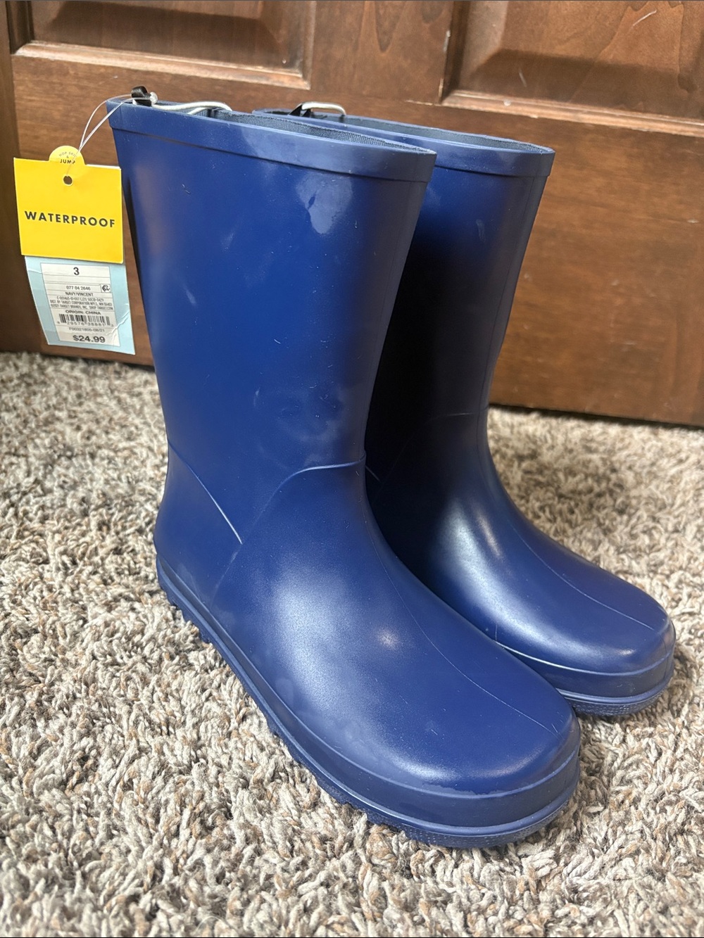 Cat & Jack Kids Navy Blue Waterproof Rain Boots